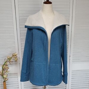 Free2B Cozy White Fleece Jacket Size L